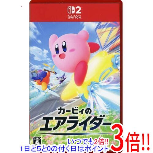 商品名カービィのエアライダー Nintendo Switch 2商品状態新品です。※本商品は、製品の性質上、開封後の返品はお受けできませんのでご了承ください。仕様メーカー:任天堂ジャンル ライドアクションCERO 「A」全年齢対象プレイ人数TVモード 1〜4人テーブルモード 1〜4人携帯モード 1人その他人数 プレイ人数：1〜4人/ローカル通信：2〜8人/インターネット通信：1〜16人Nintendo Switch 2 専用 ○オンライン 対応その他※掲載画像は代表画像です。実際の商品と細部が異なる場合がございますので、商品状態につきましては表記の内容をご確認ください。※返品についてはこちらをご覧ください。※プロダクトコードなどのコード付き商品について 有効期限の記載がない商品は有効期限が終了している場合があります。 有効期限につきましては、メーカーにてご確認ください。　