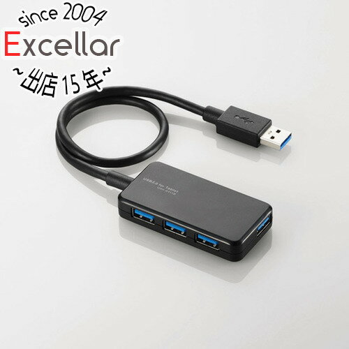 【いつでも2倍 5．0のつく日は3倍 1日も18日も3倍 】ELECOM製 4ポートUSB3.0ハブ U3H-A411BBK ブラック