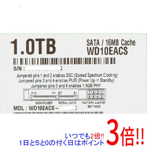 ڤĤǤ2ܡ50ΤĤ3ܡ1183ܡWestern DigitalHDD WD10EACS 1TB SATA300