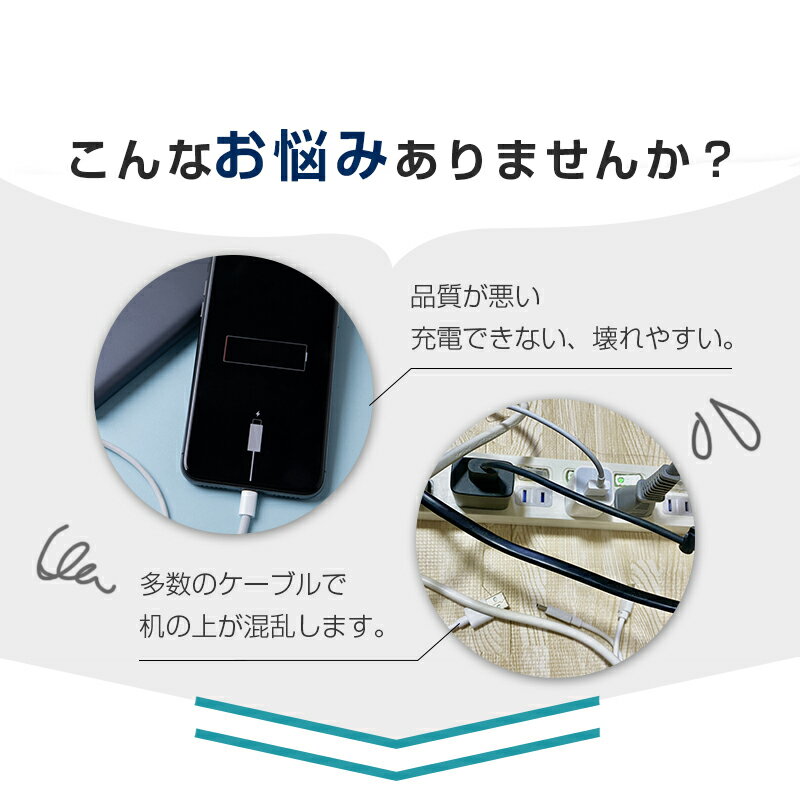4in1ケーブル USB充電ケーブル iPhone17 iPhone 充電ケーブル 1m 充電コード Type-C/iPhone/USB 急速充電対応 PD マルチケーブル 断線に強い PD27W 最大PD65W 時短充電 データ転送 高速データ通信 データ伝送 高耐久ナイロン編み iOS Android 【PL保険加入済み製品・安心】