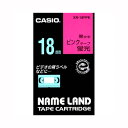 【6/5限定★抽選で2人に1人最大100%ポイントバック!要エントリー】カシオ【AC】ネームランドテープ18mm蛍光桃/黒文字 A-4971850123378★【XR-18FPK】