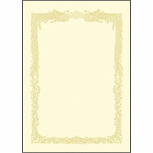 ササガワ【AC】OA賞状用紙　クリーム　B4横書 A-4974268252722★【10-1178】