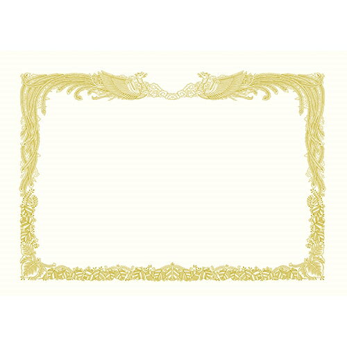 ササガワ【AC】金箔賞状用紙　B4判　縦書用　白　5P A-4974268253835★【10-3070】