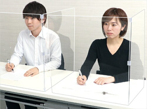 アーテック【教育・教材】飛沫防止L字型卓上パーテーション 正方形タイプ AR4521718517384