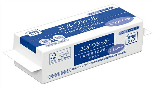 大王製紙【教育・教材】エルウ゛ェールペーパータオルシングル200枚小判紙包装タイプ AR4902011826715