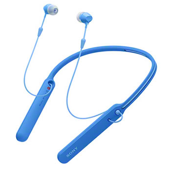 ソニー【Bluetooth】ワイヤレスステレオヘッドセット イヤホン WI-C400-L(ブルー)★【WIC400L】