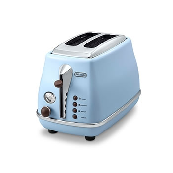 【5/15限定★抽選で2人に1人最大100%ポイントバック！要エントリー】デロンギ【DeLonghi】ポップアップトースターアズーロブルーCTOV2003J-AZ★【アイコナ・ヴィンテージコレクション】