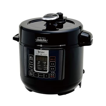 MK精工【エムケー】電気圧力鍋 ヘルシーマルチポット ブラック EA-130K-B★【EA130KB】のサムネイル