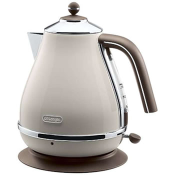 【5/15限定★抽選で2人に1人最大100%ポイントバック！要エントリー】デロンギ【DeLonghi】1.0L電気ケトルドルチェベージュKBOV1200J-BG★【アイコナ・ヴィンテージ】