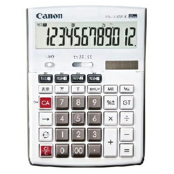 【9/5限定★抽選で2人に1人最大100%ポイントバック！要エントリー】キヤノン【Canon】定番タイプ電卓 抗菌・千万単位 表示桁数12桁 HS-1250WUC★【事務用品】