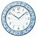 【7/20限定★抽選で2人に1人最大100%ポイントバック!要エントリー】セイコー【SEIKO】掛け時計 電波クロック 掛け置き兼用 花模様光沢 ブルー系 KX266L★【KX266L】