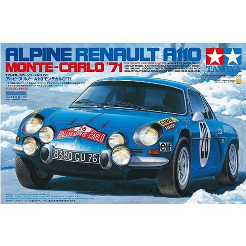 タミヤ1／24 スポーツカーシリーズ No.278 アルピーヌ ルノー A110 モンテカルロ ’71 H-4950344997152