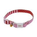 ペティオ【ペット用品】CAT COLLAR キャットカラー ボーダードットカラー ピンク 猫用首輪 P-4903588573996★【W57399】