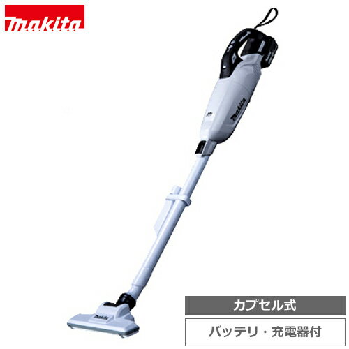 マキタ【makita】18V3.0Ah カプセル式 充電式クリーナ 白 掃除機 コードレススティッククリーナー CL284FDRFW★【電池・充電器付き】