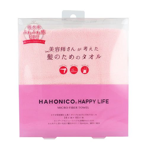 【3/1限定★抽選で2人に1人最大100%ポイントバック！要エントリー】ハホニコ【コスメ】ヘアドライ マイクロファイバー タオル ピンク K-4562167345449のサムネイル