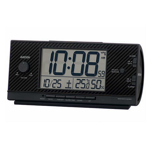 セイコー【デジタル】目覚まし時計 ライデン 黒塗装 大音量 電子音30パターン搭載 温湿度表示 NR539K【..