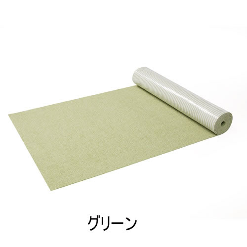 SANKO【床暖房対応 低温 】おくだけ吸着ロングマット 絨毯タイプ 60 300cm グリーン KH-68-GR【巾60cm】