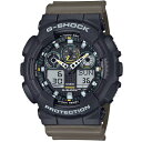 カシオ【国内正規品】CASIO G-SHOCK アナログデジタル腕時計 ブラック×オリーブグリーン GA-100TU-1A3JF【Two tone utility colors】G-SALE【KK9N0D18P】