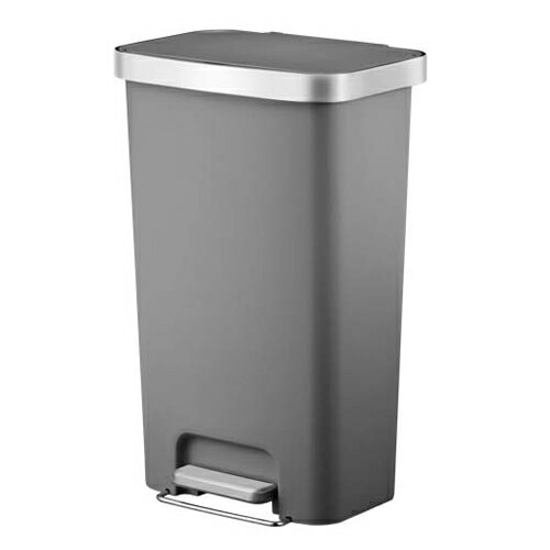 EKO【環境用品】ダストボックスEK ハナステップ GR グレー ごみ箱 くず入れ Y-6951800685123【YD-191L-ID-GR】