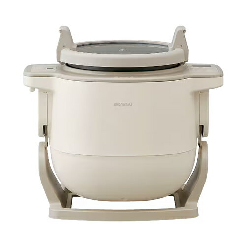 アイリスオーヤマ【IRIS】4.5L 自動かくはん式調理機 CHEF DRUM シェフドラム アイボリー 自動調理鍋 DAC-IB2-C【シェフにおまかせ】のサムネイル