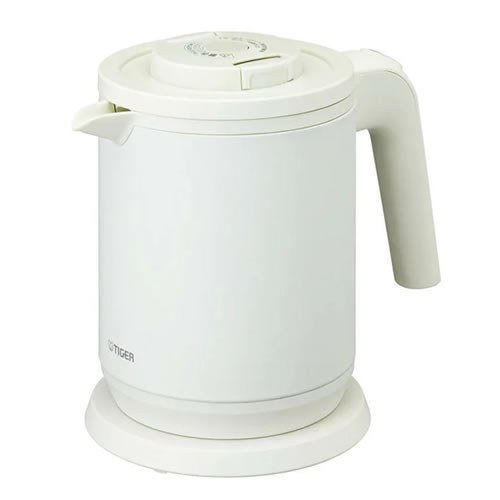タイガー【キッチン家電】蒸気レス電気ケトル QUICK&SAFE+ 0.8L マットホワイト PCK-A081-WM【スピード沸騰】モノトーンのマットな質感