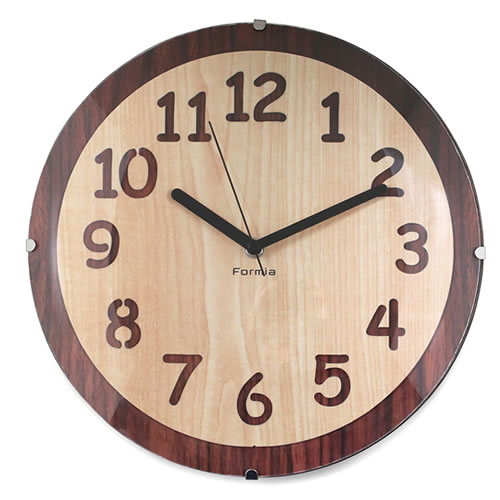 【11/25限定★抽選で2人に1人最大100%ポイントバック！要エントリー】保土ヶ谷電子販売【直径30cm】インテリア掛時計 ブラウン アナログ HIC-002【木目調】静かな連続秒針(3)
