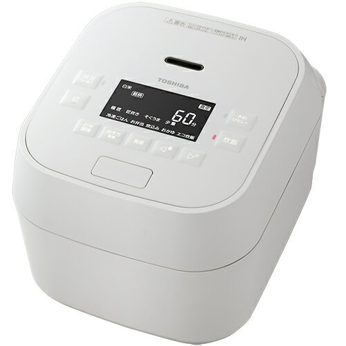 【11/10限定★抽選で2人に1人最大100%ポイントバック！要エントリー】東芝【TOSHIBA】5.5合炊き 真空圧力IHジャー炊飯器 グランホワイト 炎匠炊き しゃもじ・軽量カップ付き RC-10MGX-W【備長炭かまど丸釜】