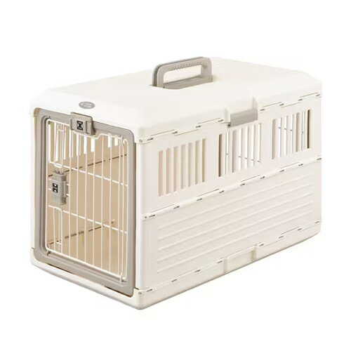 アイリスオーヤマ【ペット用品】折りたたみペットキャリー FC-670 アイボリー 中型犬サイズ I-49675766..