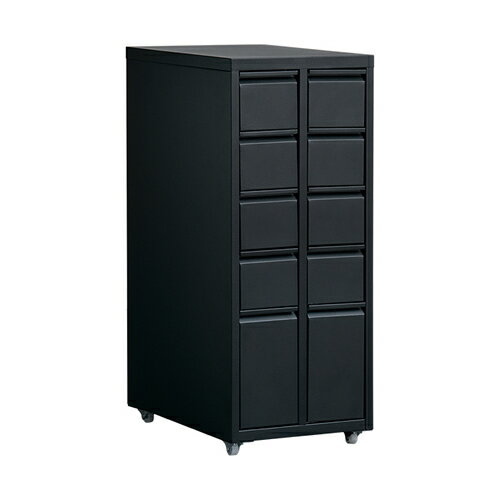 宮武製作所【お客様組み立て】ドロワーキャビネット Muun（ムーン） ブラック 10杯 Signature Studio 引き出し 収納ラック DCB-10D-BK【収納家具 収納棚】(3)