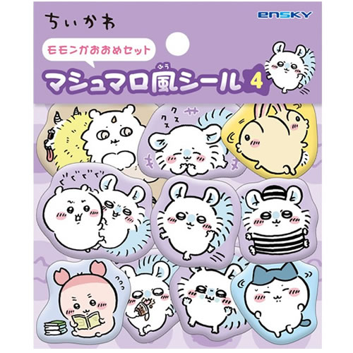 エンスカイ ちいかわ マシュマロ風シール モモンガおおめ…