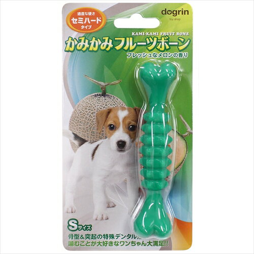 スーパーキャット【ペット用品】 かみかみフルーツボーン　メロン　セミハードS P-4973640415304のサムネイル
