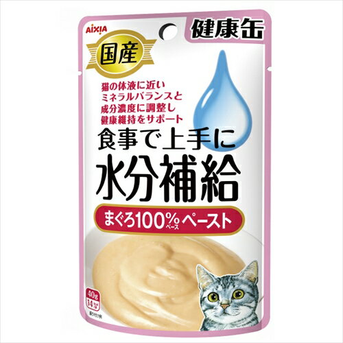 アイシア【ペット用品】国産 健康缶パウチ 水分補給 まぐろペースト 40g P-4571104715368【KZJ-1】 1