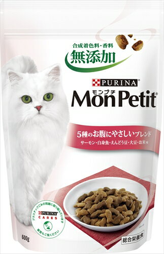 【10/15限定★抽選で2人に1人最大100%ポイントバック！要エントリー】ネスレピュリナ【ペット用品】モンプチ ドライ バッグ 5種のお腹にやさしいブレンド 600g P-4902201214605【77520】