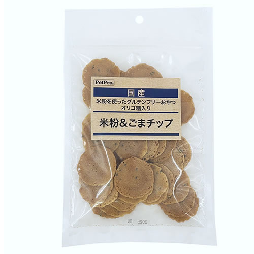 【11/10限定★抽選で2人に1人最大100%ポイントバック！要エントリー】ペットプロジャパン【ペット用品】国産おやつ 米粉＆ごまチップ 45g オリゴ糖入り P-4981528332186【犬用スナック】