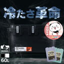 クーラーボックス 保冷 60L キャスター付き アイリスオーヤマ HUGEL 真空断熱 保冷専用 60L クーラーBOX 断熱 大型 大容量 ハンドル付き アウ...