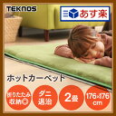 【あす楽】ホットカーペット 2畳 本体 TWA-2000BI 176×176 TEKNOS グレー送料無料 ホットカーペット 2畳 正方形 暖房面積切替 切り忘れ自動OFF ホットマット 電気カーペット コンパクト 暖房 あったか