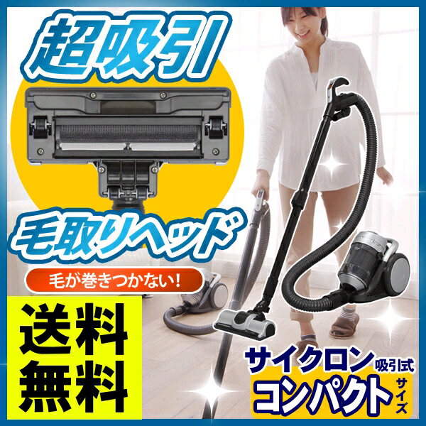 【送料無料】サイクロンクリーナーコンパクト超吸引毛取りヘッドECC-100CTK-S