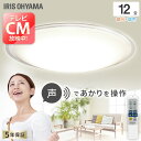 シーリングライト 12畳 音声操作 おしゃれ リモコン付き タイマー付き 調光調色 アイリスオーヤマ LEDシーリングライト メタルサーキット 調光10段階 調色11段階 Wi-Fi不要 スピーカー不要 工事不要 省エネ CL12DL-5.11CFV
