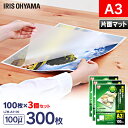 ラミネートフィルム a3 300枚入 A3サイズ 100μm 家庭用 ラミネート ラミネーター ラミネーターフィルム フィルム オフィス オフィス用品 業務用 ...