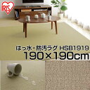 はっ水・防汚ラグ 【190×190cm】 HSB-1919 ベージュ アイリスオーヤマ アウトレット 在庫処分【送料無料】
