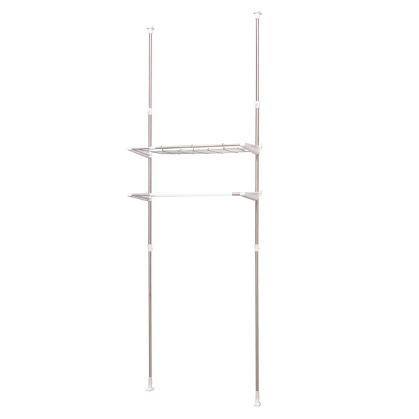 ランドリーラック 突っ張り アイリスオーヤマ 突っ張りラック 収納 洗濯機ラック 洗面所 ラック 突張りステンレスランドリーラック LRT-27S【送料無料】