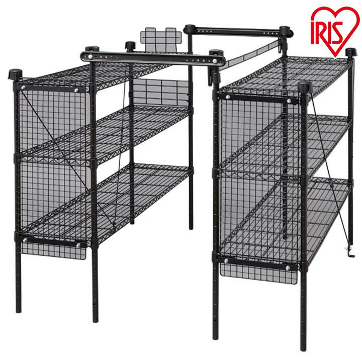 送料無料 職人の車載ラック WSR-1412A ブラック アイリスオーヤマ