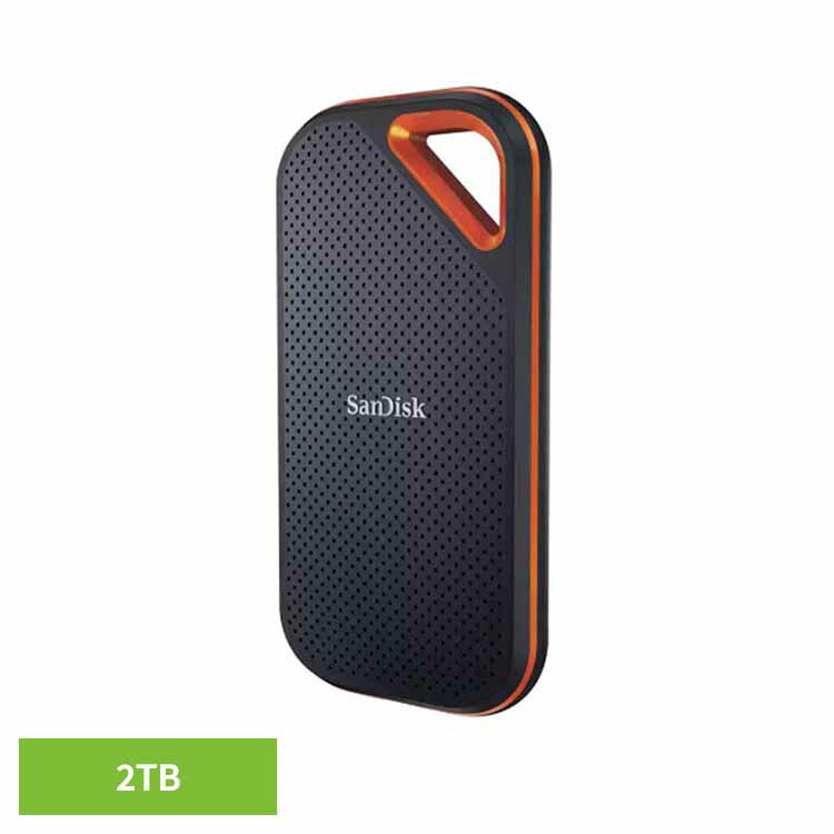 [最大400円OFF★くらしにプラス] SanDisk エクストリームプロ ポータブルSSD2TB SDSSDE81-2T00-J25ポータブルSSD 2TB sandisk サンディスク コンパクト 大容量 データ保存 動画撮影 サンディスク