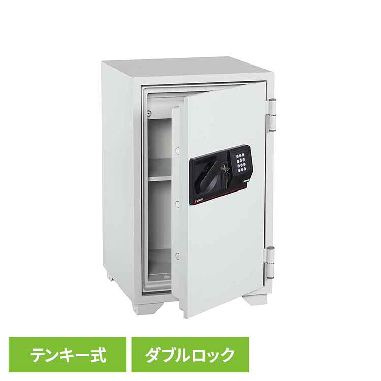 [2000円OFF★フラッシュクーポン] テンキー式1時間耐火業務用金庫 ライトグレー S6770金庫 業務用金庫 テンキー＋鍵式 容量：約84.8リットル 1時間耐火 防犯 マスターロックセントリー日本株式会社 【TD】 【代引不可】