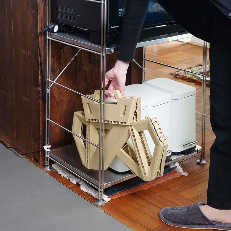 [最大500円OFF★新生活フェア] bclフォーダブルチェア 23cm チェア 耐荷重100kg 踏み台 脚立 折りたたみ キャンプ 車載 洗車 釣り アウトドア bcl タン ブラック