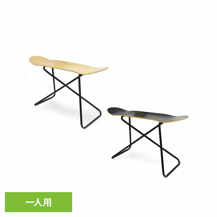bclスケートボードチェア メープルウッド チェア 耐荷重80kg 組み立て式 スケートボード 一人用チェア インテリア ストリートアイテム 天然木 bcl ナチュラル×ブラック ブラック×ブラック
