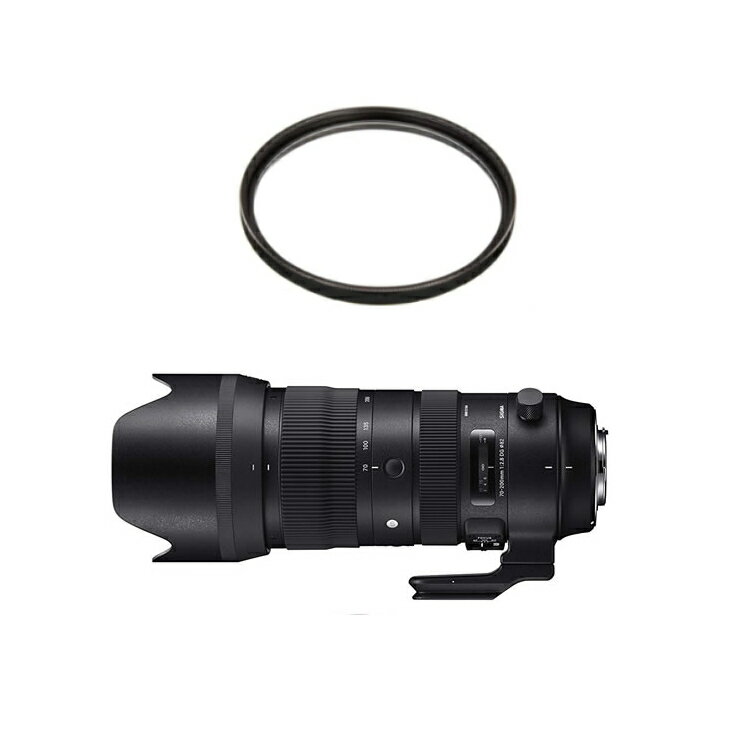SIGMA シグマ 70-200mm F2.8 DG OS HSM (S) キヤノン用 大口径望遠ズームレンズ （レンズフィルターセット） （快適家電デジタルライフ）
