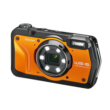 リコー (RICOH) 防水・防塵・耐衝撃・防寒 デジタルカメラ WG-6 オレンジ (SDHCカード 16GB＆液晶フィルムセット) 【防水カメラ】（快適家電デジタルライフ）