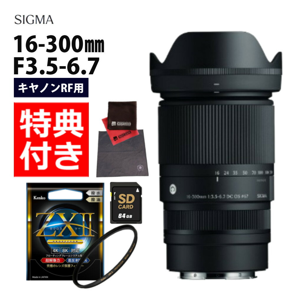 （レビューでレンズキャッププレゼント）【ケンコー高品質フィルターセット】シグマ 16-300mm F3.5-6.7..