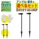 タカショー 花のひかり ソーラーライト ガーデンライト ひかりノベーション LGS-LH02P 2個セット +植物用アンプル+軍手 花の光 光 屋外 ライト 照明 庭 野外ライト DIY(ラッピング不可)(デジタルライフ)